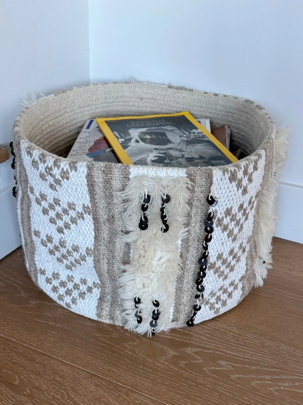 RH Teen MOROCCAN EMBELLISHED STORAGE MEDIUM BASKET